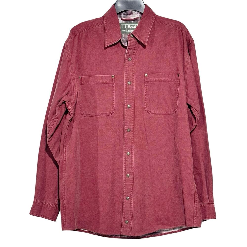 Veg. LL BEAN Mens Field Coat Med. Tall Lined Canvas Chore‎ Coat Barn Jacket